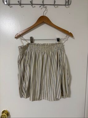 Ardene Cream Striped Off the Shoulder Long Sleeve